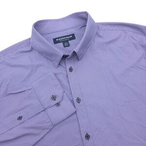 Mizzen+Main Performance Mens Shirt XL Classic Purple Geometric Long Sleeve